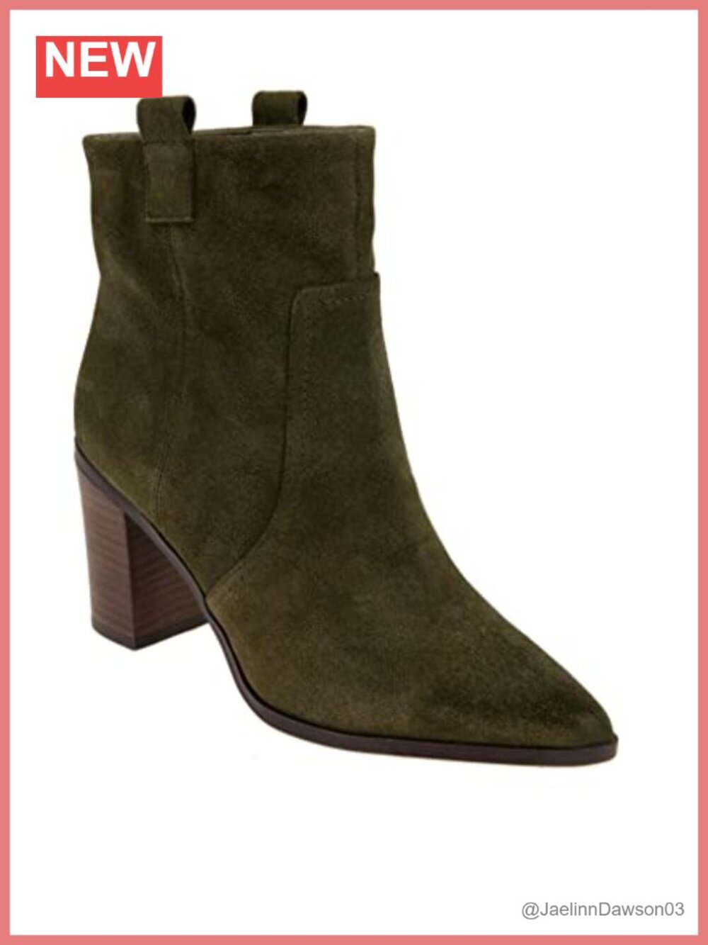 Memory Foam Cushioned Pointed Toe Block Heel Ankle Bootie